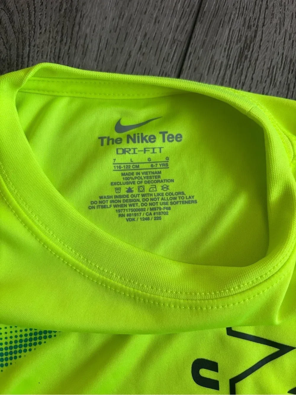 Nike Youth Neon Yellow Graphic Tee - Just Do It